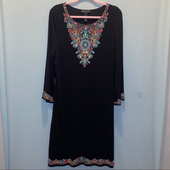 INC Embroidered Dress - Picture 1 of 7